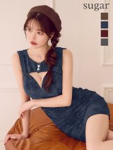 【予約商品/9月上旬-9月中旬発送予定】sugarオリジナルカラー・XSサイズあり【IRMA/イルマ】コーデュロイ/ ノースリーブ/ バストカットアウト/ ハイウエスト/ タイト/ ミニドレス/ キャバドレス[OF2A]