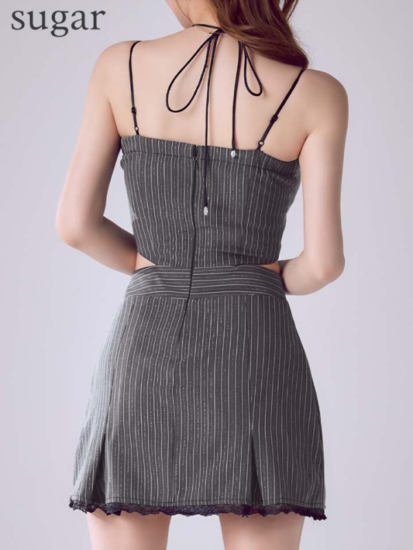 グレーストライプ　モデル：ゆめ　身長：160cm　着用サイズ：Sサイズ