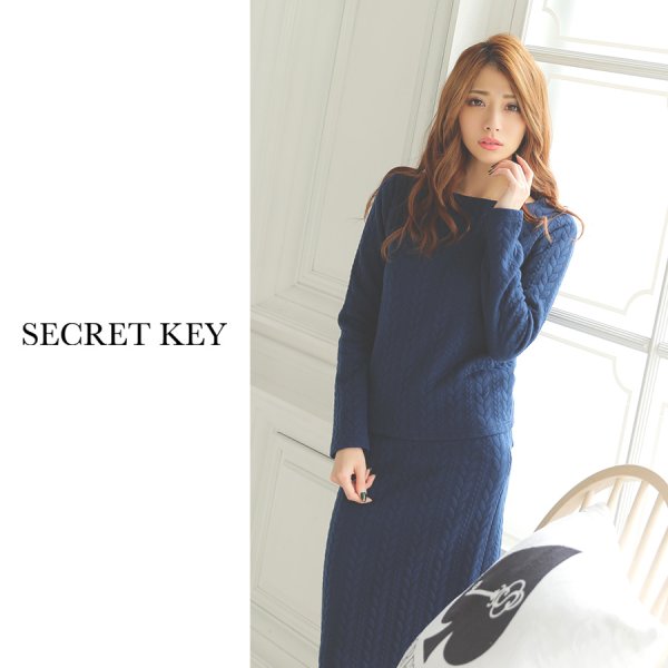 画像3: 【小物SALE】SALE！【ルームウェア】ヘリンボーンキルティングセットアップ（ロングスカート）・3サイズ[HC02]