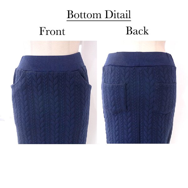 画像8: 【小物SALE】SALE！【ルームウェア】ヘリンボーンキルティングセットアップ（ロングスカート）・3サイズ[HC02]