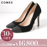【COMEX】 1color/ 10cmヒール/ アーモンドトゥ/ ピンヒール/ ラメ/ スエード/ ハイヒール/ パンプス[OF02JH]