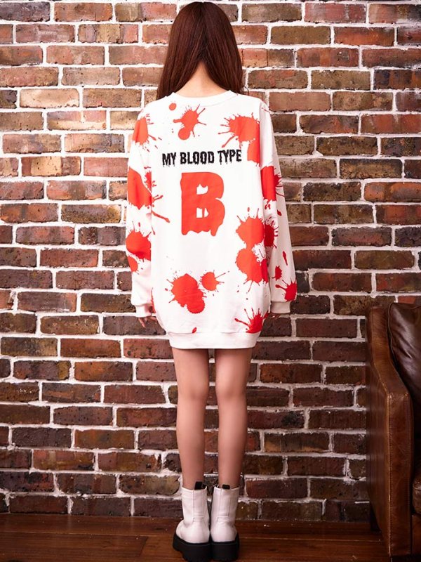 画像6: 【SALE!!】【即日発送】【ハロウィン】Myブラッドタイプ主張！インパクト大血液型トレーナーコスプレ「jSB1607」[HC03]