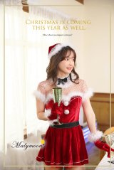 【即日発送】【クリスマスコスプレ7点セット】【Malymoon/マリームーン】ドットレースサンタ【フリーサイズ/1カラー】[YMT]