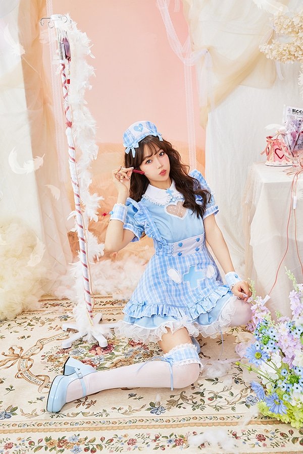 画像7: 【即日発送】アイドルチェックナース【マリームーン】【ハロウィンコスプレ5点セット】【フリーサイズ/2カラー】[HC03]