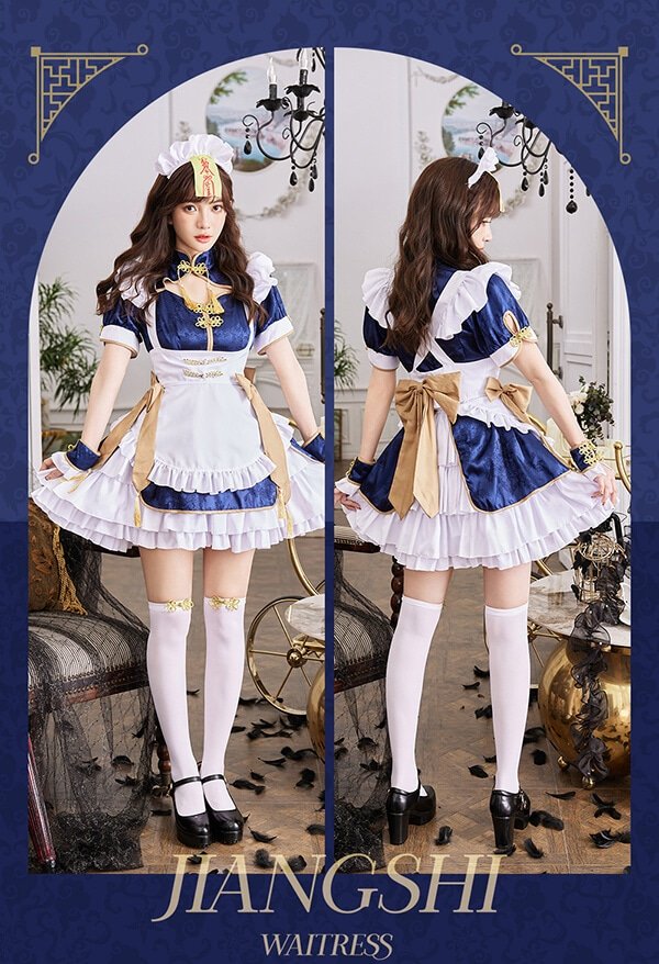 画像5: 【即日発送】トワイライトロイヤルキョンシーメイド【マリームーン】【ハロウィンコスプレ4点セット】【フリーサイズ/1カラー】[OF04]