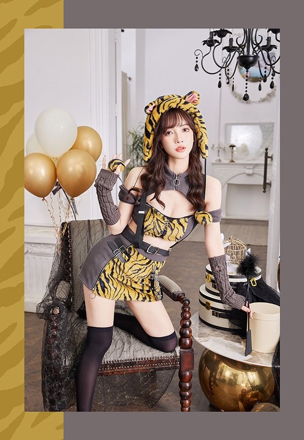 画像6: 【即日発送】ハンサムファーニットタイガー【マリームーン】【ハロウィンコスプレ9点セット】【フリーサイズ/1カラー】[HC03]