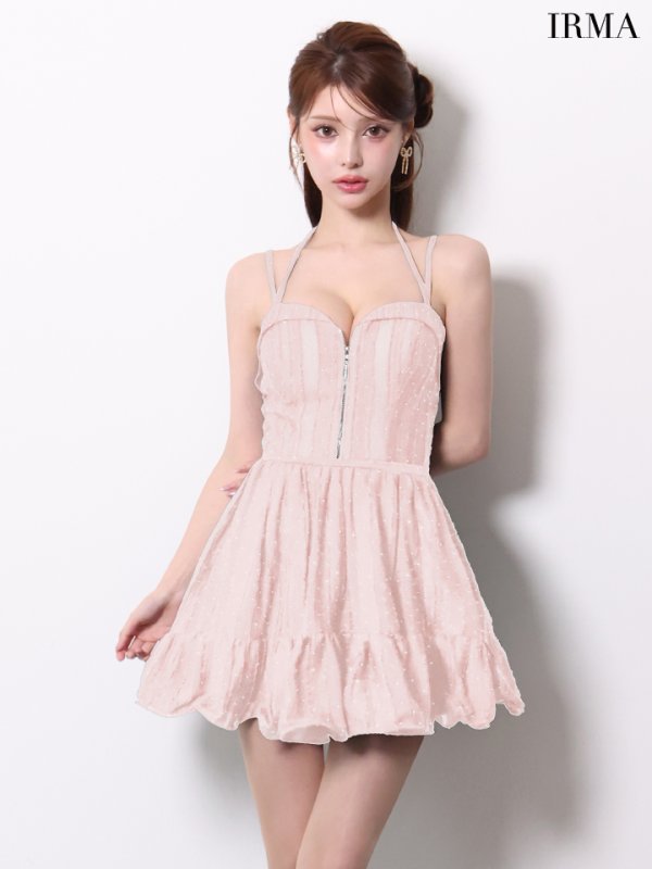 ピンクベージュ　モデル：ももか　身長：156cm　着用サイズ：XSサイズ