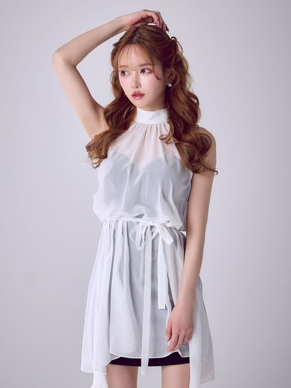 ホワイト　モデル：ゆめ　身長：160cm　着用サイズ：Sサイズ