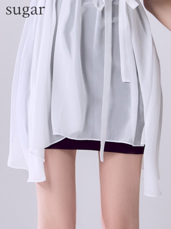 ホワイト　モデル：ゆめ　身長：160cm　着用サイズ：Sサイズ