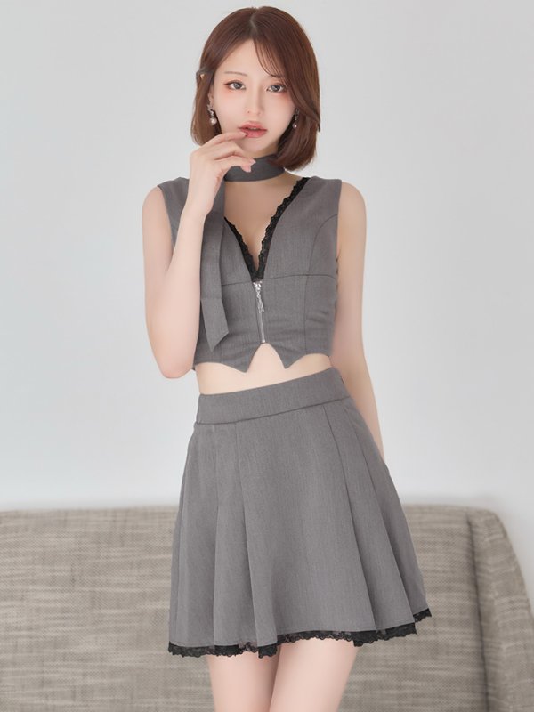 グレー　モデル：れみれみ　身長：163cm　着用サイズ：Sサイズ