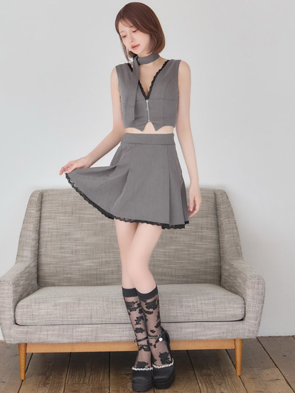 グレー　モデル：れみれみ　身長：163cm　着用サイズ：Sサイズ