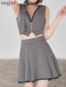 グレー　モデル：れみれみ　身長：163cm　着用サイズ：Sサイズ
