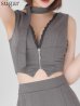 グレー　モデル：れみれみ　身長：163cm　着用サイズ：Sサイズ