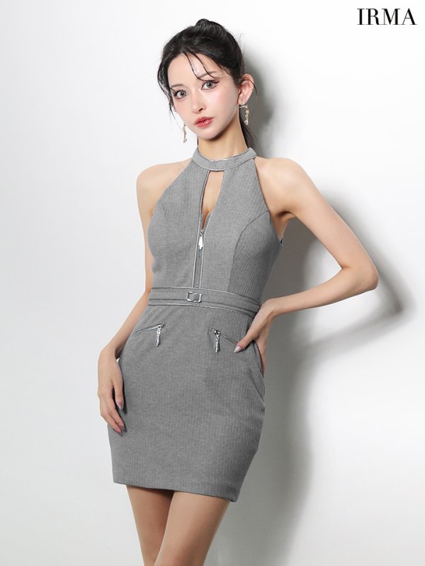 グレー　モデル：まおちゃる　身長：158cm　着用サイズ：Sサイズ