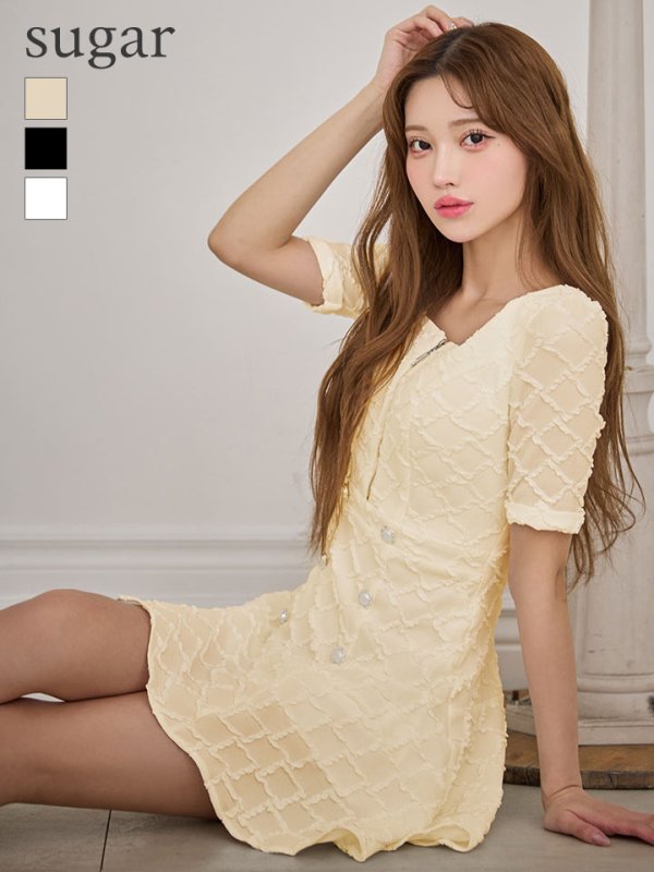 クリームイエローモデル：るりぴ　身長：165cm　着用サイズ：Sサイズ