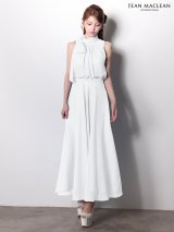 sugarオリジナルカラーあり【JEAN MACLEAN/ジャンマクレーン】ハイネック/ ネックリボン/ シフォン/ ノースリーブ/ フレア/ ワンピース/ ロングドレス/ キャバドレス long[OF2A]