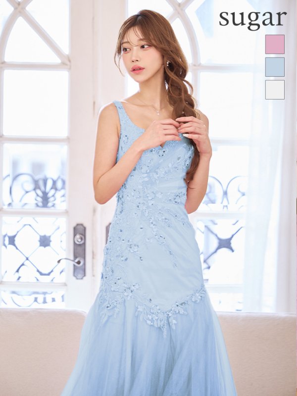 ブルー　モデル：るりぴ　身長：165cm　着用サイズ：Sサイズ