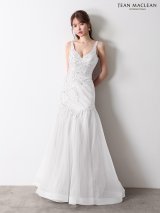 【JEAN MACLEAN/ジャンマクレーン】ビーズ/ フラワー刺繍/ スパンコール/ チュール/ ノースリーブ/ マーメイド/ プリンセス/ ロングドレス/ キャバドレス long[OF2A]