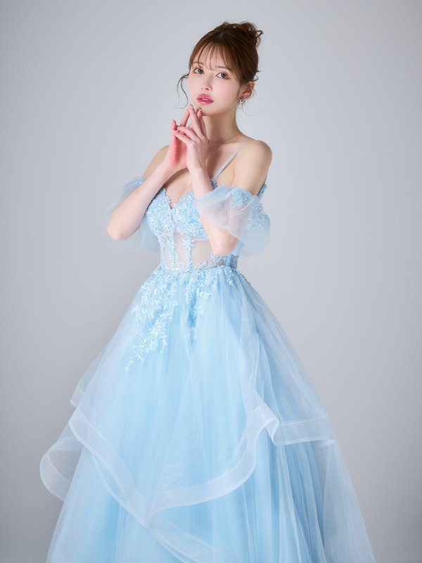 ブルー　モデル：ゆめ　身長：160cm　着用サイズ：Sサイズ