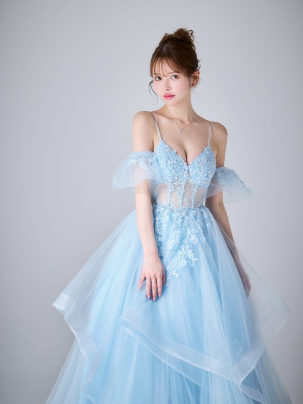 ブルー　モデル：ゆめ　身長：160cm　着用サイズ：Sサイズ