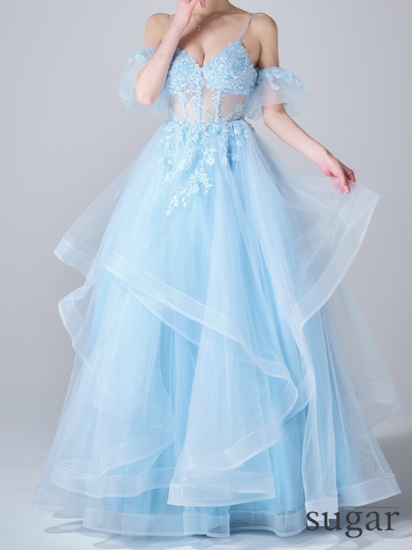 ブルー　モデル：ゆめ　身長：160cm　着用サイズ：Sサイズ