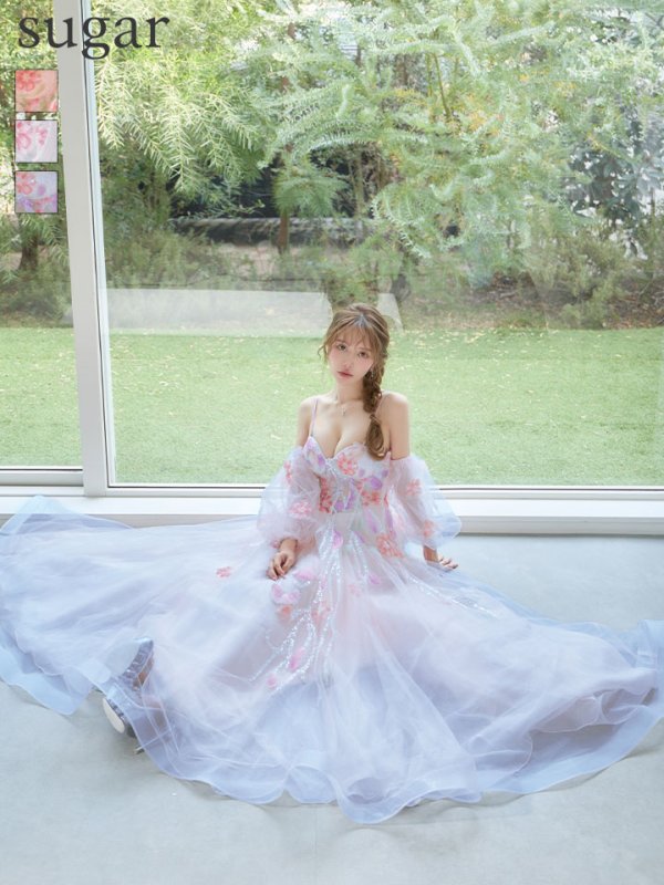 ブルー　モデル：ゆめ　身長：160cm　着用サイズ：Mサイズ