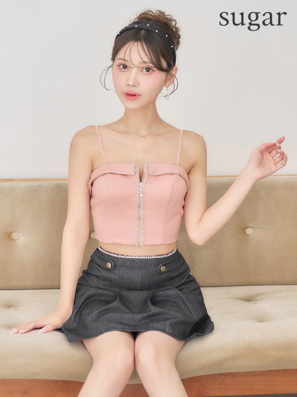 ピンクxグレー　モデル：るりぴ　身長：165cm　着用サイズ：Sサイズ