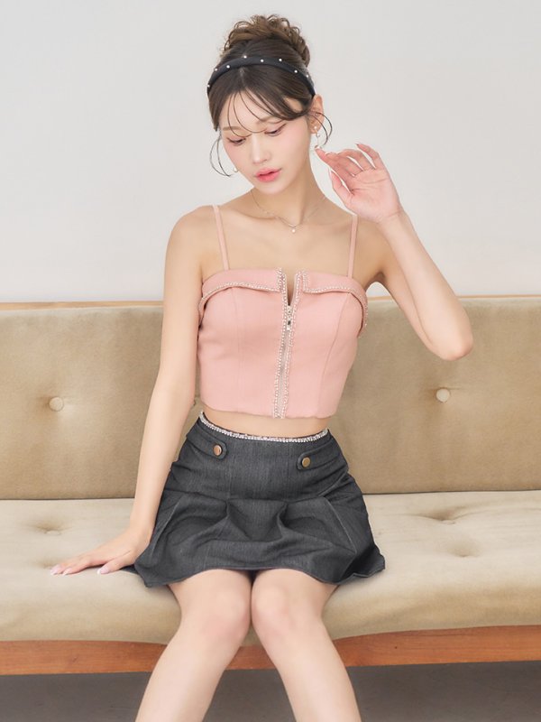 ピンクxグレー　モデル：るりぴ　身長：165cm　着用サイズ：Sサイズ