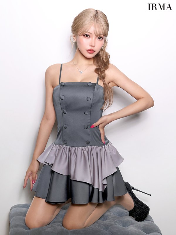 ダークグレー　モデル：如月れい　身長：156cm　着用サイズ：Sサイズ