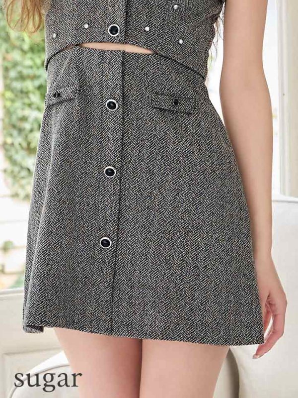 ブラックホワイト　モデル：るりぴ　身長：165cm　着用サイズ：Sサイズ