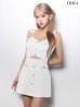 ホワイト　モデル：如月れい　身長：156cm　着用サイズ：Sサイズ
