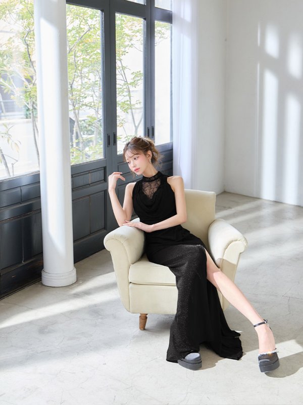 ブラック　モデル：るりぴ　身長：165cm　着用サイズ：Sサイズ