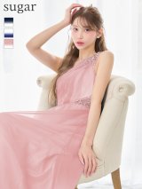 【JEAN MACLEAN/ジャンマクレーン】ビジュー/ 刺繍/ シフォン/ グラデーション/ ワンショルダー/ フレア/ Aライン/ ロングドレス/ キャバドレス long[OF2A]