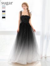 【JEAN MACLEAN/ジャンマクレーン】立体フラワー/ 刺繍/ スパンコール/ チュール/ ストール付き/ フレア/ プリンセス/ ロングドレス/ キャバドレス long[OF2A]