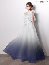 【JEAN MACLEAN/ジャンマクレーン】立体フラワー/ 刺繍/ スパンコール/ チュール/ ストール付き/ フレア/ プリンセス/ ロングドレス/ キャバドレス long[OF2A]