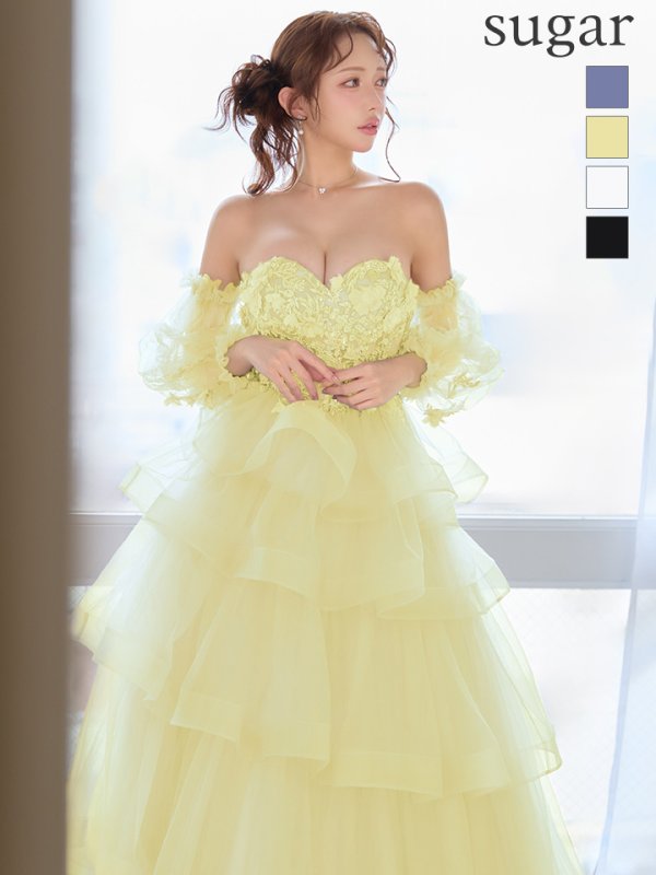 イエロー　モデル：りな　身長：160cm　着用サイズ：Mサイズ