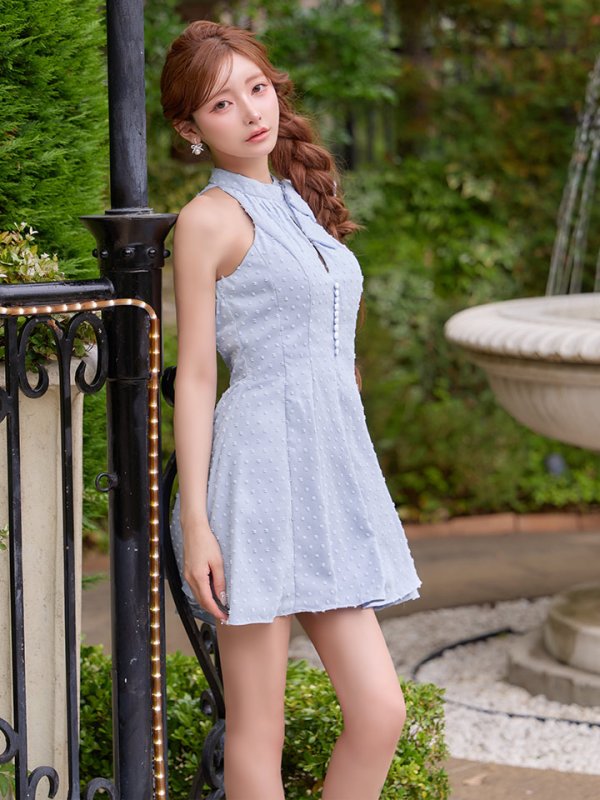 ブルー　モデル：まみ　身長：161cm　着用サイズ：Sサイズ