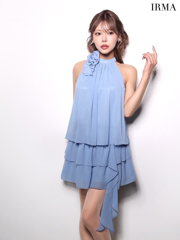 ブルー モデル：如月れい　身長：156cm　着用サイズ：Sサイズ