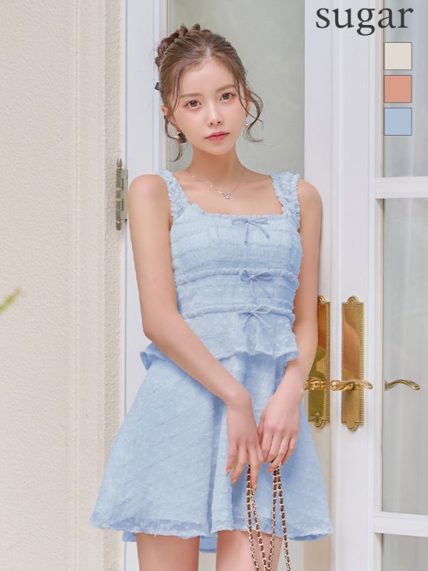 ブルー　モデル：せいは　身長：160cm　着用サイズ：Sサイズ