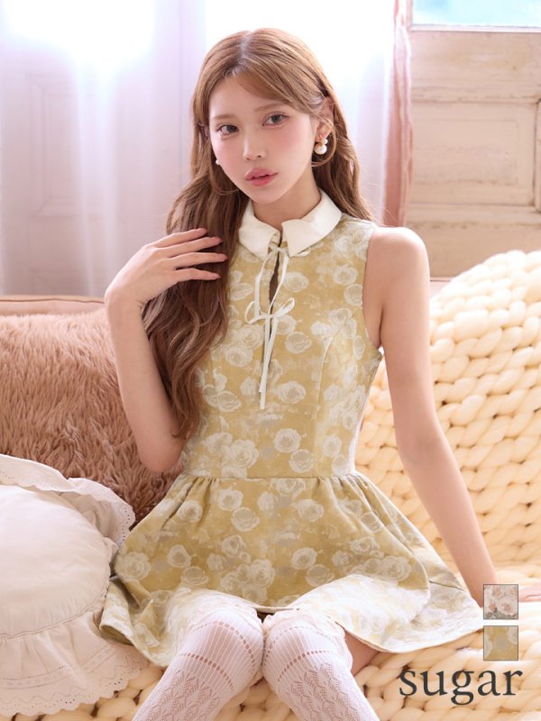 イエロー　モデル：るりぴ　身長：165cm　着用サイズ：Sサイズ