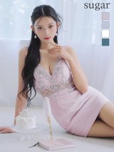 XSサイズあり【IRMA/イルマ】ラメニット/ ホルターネック/ バストカット/ ビジュー/ ノースリーブ/ タイト/ ミニドレス/ キャバドレス[OF2A]
