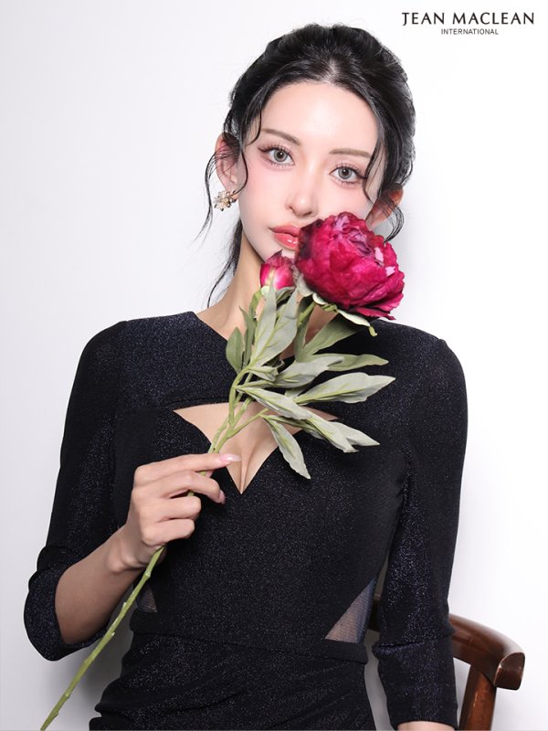 パープルネイビー　モデル：まおちゃる　身長：158cm　着用サイズ：Sサイズ