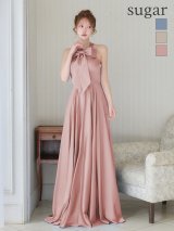 【予約商品/5月下旬発送予定】【JEAN MACLEAN/ジャンマクレーン】2WAY/ ストレッチサテン/ リボン/ アメスリ/ フレア/ ロング/ キャバドレス long[OF2A]