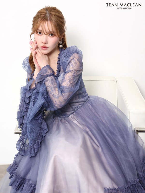 サルヴィアブルー　モデル：ゆめ　身長：160cm　着用サイズ：Mサイズ