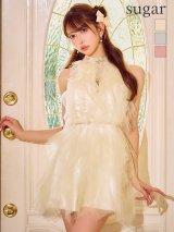 XSサイズあり【IRMA/イルマ】レース/ ネット/ アメスリ/ ノースリーブ/ ハイネック/ バストカット/ フリル/ ミニドレス/ キャバドレス[OF2A]