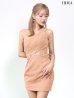 オレンジベージュ　モデル：如月れい　身長：156cm　着用サイズ：Sサイズ