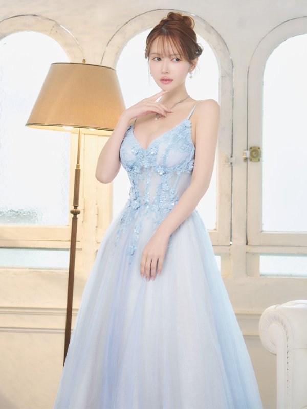 ブルー　モデル：ゆめ　身長：160cm　着用サイズ：Sサイズ