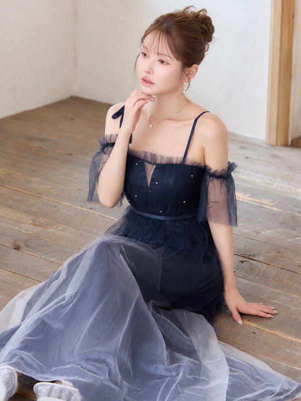 ネイビー モデル：ゆめ　身長：160cm　着用サイズ：Sサイズ