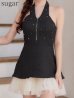 ブラック　モデル：りな　身長：160cm　着用サイズ：Sサイズ