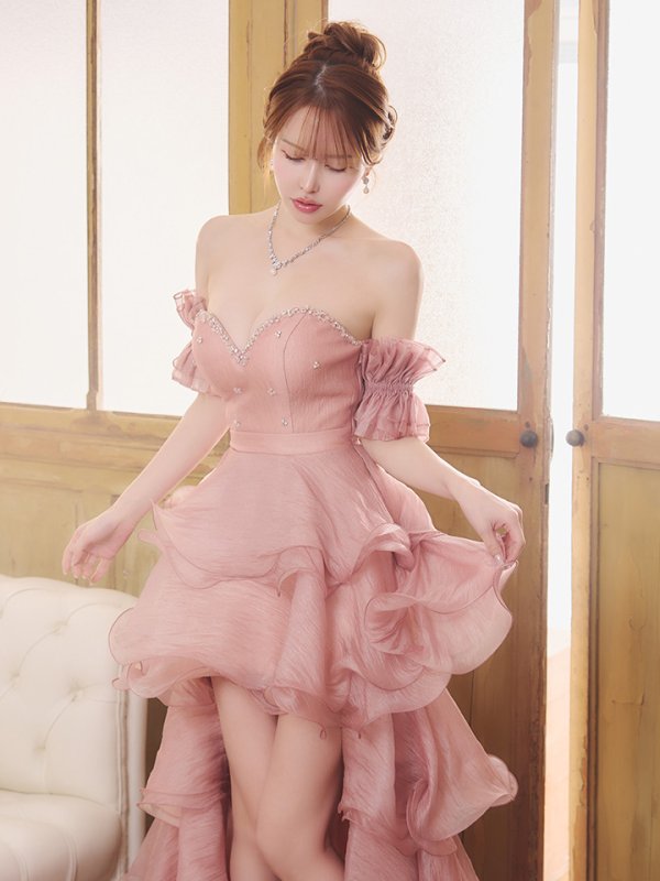 ローズベージュ　モデル：ゆめ　身長：160cm　着用サイズ：Sサイズ